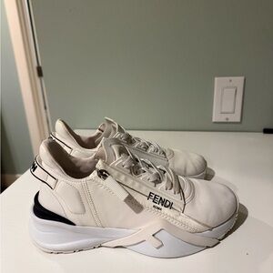 Fendi Cream and Black Sneakers